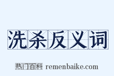 洗杀反义词是什么意思的图片